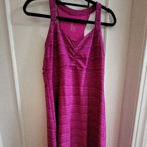Mondetta Pink Striped Racerback Athletic Dress - Size Medium